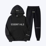 Essential Spring Hooded Black Tracksuit