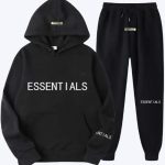 Essential Spring Hooded Black Tracksuit