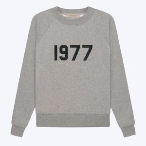 Essentials Crewneck 1977 Dark Gray Sweatshirt