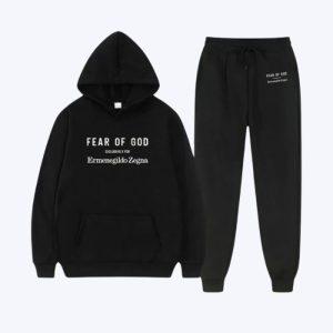 Essentials Fear Of God Emenegildo Zegna Black Tracksuit