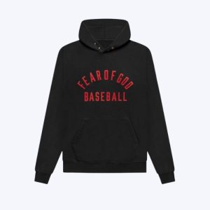 Essentials Fear of God Baseball Hoodie Black