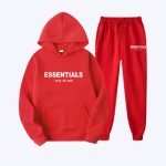 Essentials Fear of God Red Tracksuits