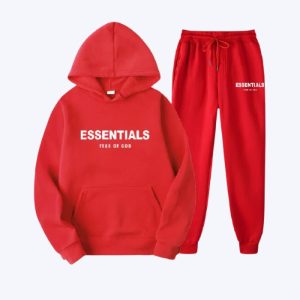 Essentials Fear of God Red Tracksuits