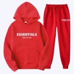 Essentials Fear of God Red Tracksuits