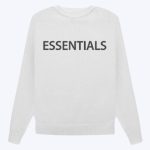 Essentials Overlapped White Sweatshirt