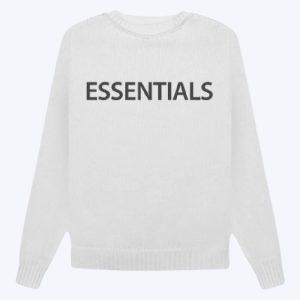 Essentials Overlapped White Sweatshirt