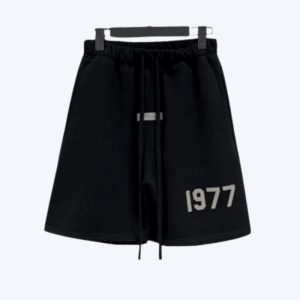 Fear of God Essentials 1977 Logo Shorts Black