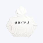 Fear of God Essentials 3M Logo Pullover White Hoodie