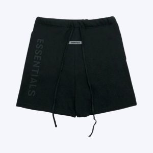 Fear Of God Essentials Logo Black Shorts Black