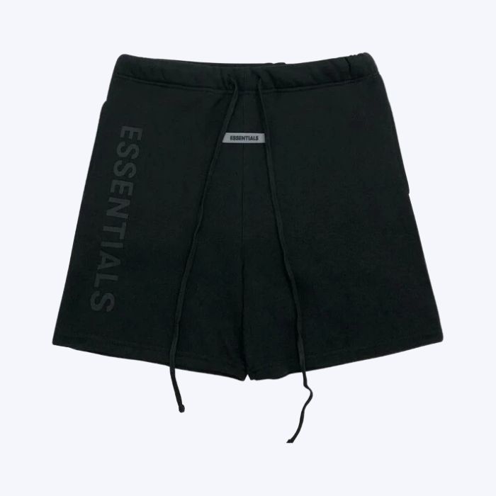 Fear Of God Essentials Logo Black Shorts Black Fear Of God Essentials Logo Black Shorts Black