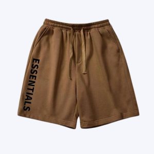 Fear of God Essentials Logo Shorts Brown