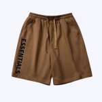 Fear Of God Essentials Logo Brown Shorts Brown