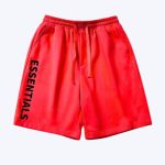 Fear of God Essentials Logo Shorts Red