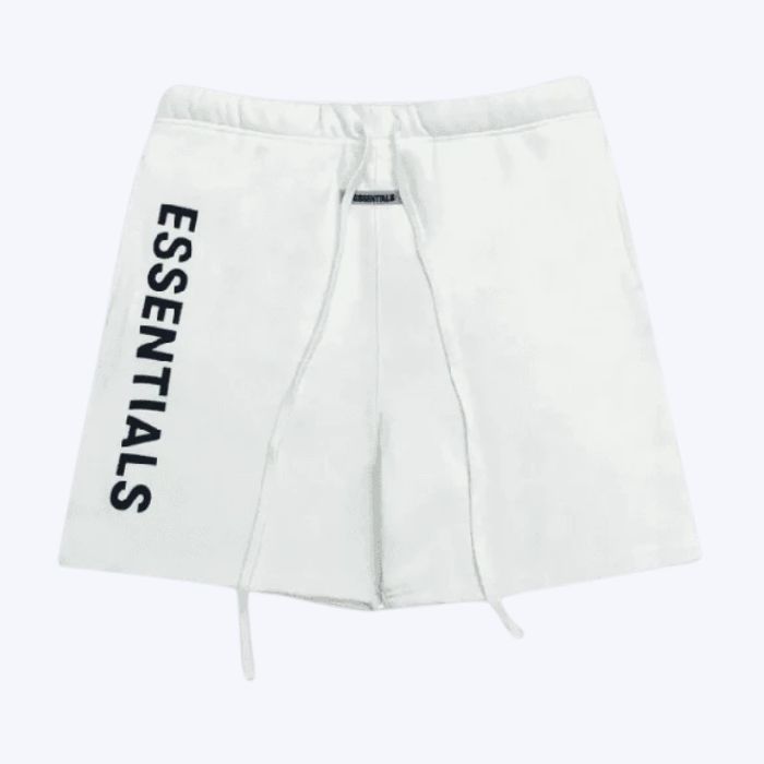 Fear of God Essentials LogoWhite Shorts White Fear of God Essentials LogoWhite Shorts White
