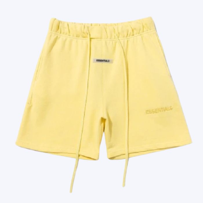 Fear of God Essentials Logo Shorts Yellow Fear of God Essentials Logo Shorts Yellow