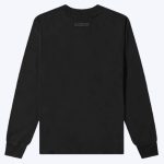 Fear of God Essentials Long Sleeve Polo Black Sweatshirt
