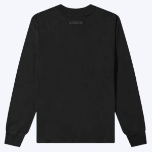 Fear of God Essentials Long Sleeve Polo Black Sweatshirt