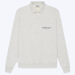 Fear of God Essentials Long Sleeve Polo Gray Sweatshirt