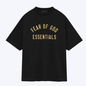 Black Fear Of God Jersey Crewneck T-shirts