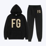 Essentials Black FG Logo Tracksuit