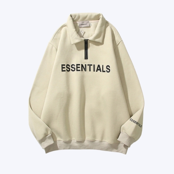 ESSENTIALS Half Zipper CARL’s HoodieCoffee ESSENTIALS Half Zipper CARL’s HoodieCoffee