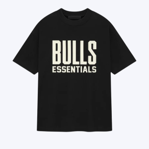 Essentials Bulls Short Tee – Black Sleeve