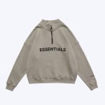 Essentials Half Zip High Collar Hoodie Loose