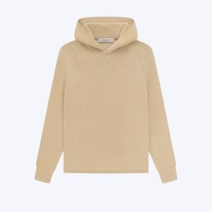 Essentials Knit Hoodie Beige Kids