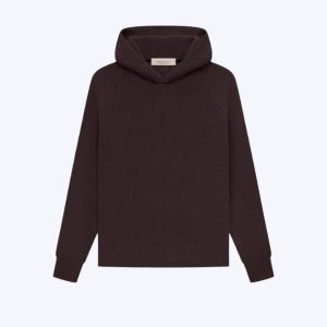 Essentials Knit Hoodie Dark Red Kids