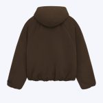 Essentials Military Nylon Hooded Brown Bomber