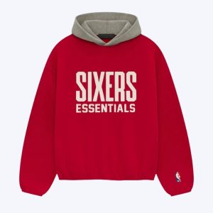 Essentials Sixers Pullover – Red Hoodie