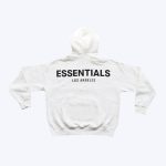 Fear Of God Essentials Los Angeles 3M Pullover White Hoodie