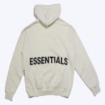 Fear of God Essentials Graphic Pullover Cream Hoodie