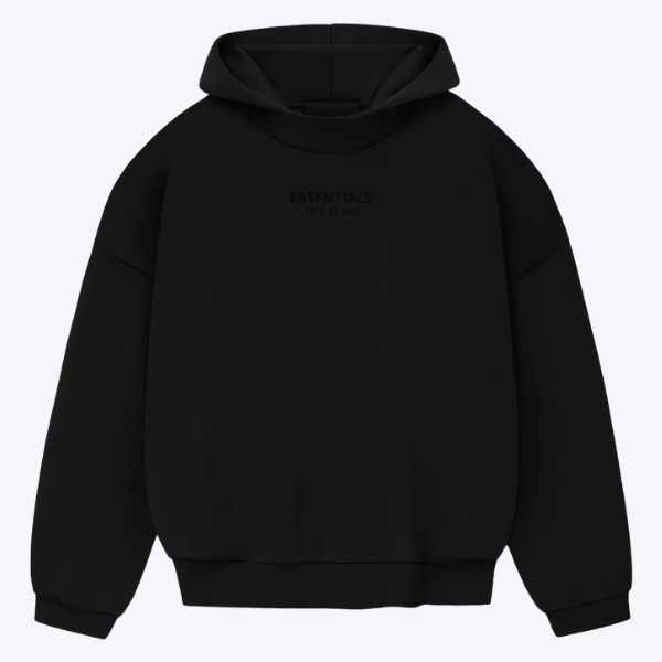 Fear of God Essentials Jet Black Hoodie Fear of God Essentials Jet Black Hoodie