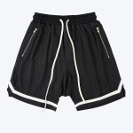Black Fear Of God Mesh Shorts White Trim And Long Drawstrings