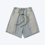 Fear Of God Denim Stripe Shorts In Light Indigo