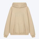 Fear Of God Essentials Hoodie A Tonal Flocked Logo Across The Chest