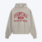 God Essentials 2026 Classic Hoodie in Smoke Grey graphic logo on the chest