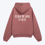 Hoodie Dusty Pink Color Dropped-shoulder - Image 2