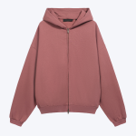 Hoodie Dusty Pink Color Dropped-shoulder