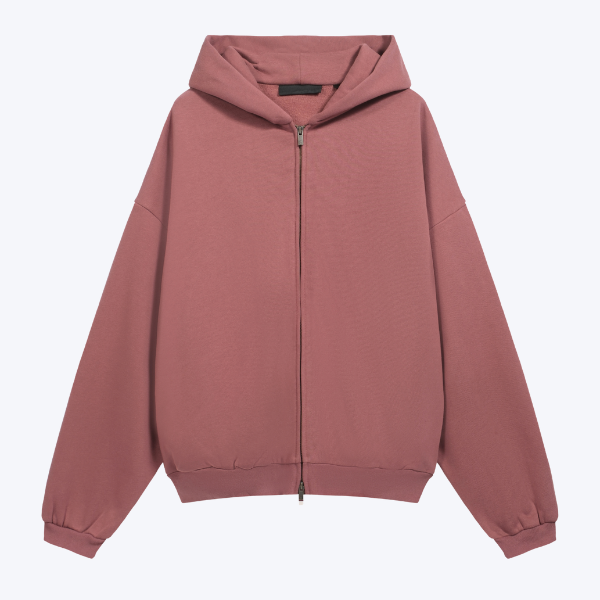 Hoodie Dusty Pink Color Dropped-shoulder Hoodie Dusty Pink Color Dropped-shoulder